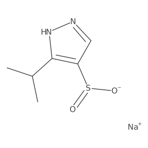 sodium 3-(propan-2-yl)-1H-pyrazole-4-sulfinate结构式