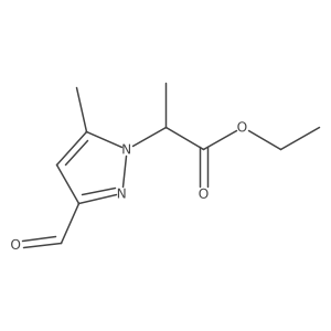 ethyl 2-(3-formyl-5-methyl-1H-pyrazol-1-yl)propanoate结构式