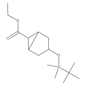 Rel-ethyl (1R,3r,5S,6r)-3-((tert-butyldimethylsilyl)oxy)bicyclo[3.1.0]hexane-6-carboxylate结构式