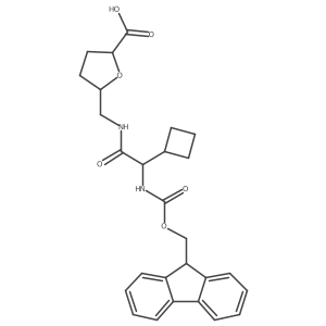 5-{[2-cyclobutyl-2-({[(9H-fluoren-9-yl)methoxy]carbonyl}amino)acetamido]methyl}oxolane-2-carboxylic acid Structure