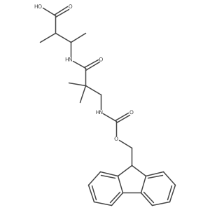 3-[3-({[(9H-fluoren-9-yl)methoxy]carbonyl}amino)-2,2-dimethylpropanamido]-2-methylbutanoic acid结构式