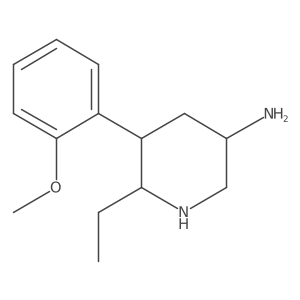 6-Ethyl-5-(2-methoxyphenyl)piperidin-3-amine Structure