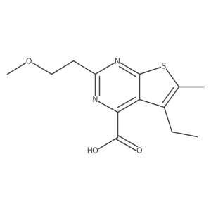 5-Ethyl-2-(2-methoxyethyl)-6-methylthieno[2,3-d]pyrimidine-4-carboxylic acid Structure