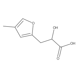 2-Hydroxy-3-(4-methylfuran-2-yl)propanoic acid Structure