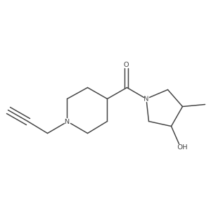 (3-Hydroxy-4-methylpyrrolidin-1-yl)-(1-prop-2-ynylpiperidin-4-yl)methanone Structure
