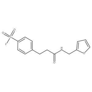 4-(2-{[(Furan-2-yl)methyl]carbamoyl}ethyl)benzene-1-sulfonyl fluoride结构式