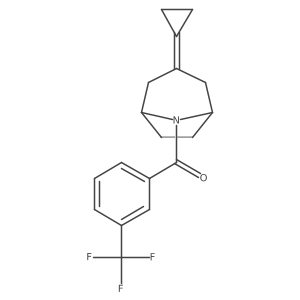 (3-cyclopropylidene-8-azabicyclo[3.2.1]octan-8-yl)-[3-(trifluoromethyl)phenyl]methanone结构式