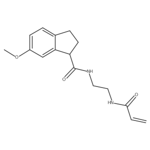 N-{2-[(6-methoxy-2,3-dihydro-1H-inden-1-yl)formamido]ethyl}prop-2-enamide Structure