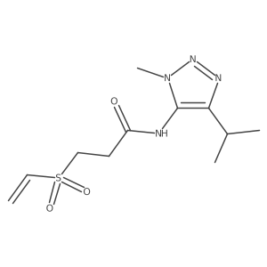 3-(ethenesulfonyl)-N-[1-methyl-4-(propan-2-yl)-1H-1,2,3-triazol-5-yl]propanamide结构式