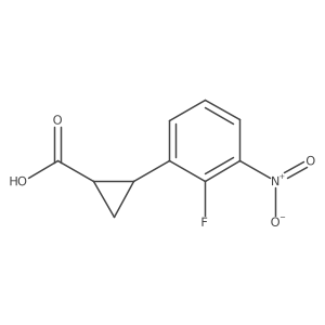 rac-(1R,2R)-2-(2-fluoro-3-nitrophenyl)cyclopropane-1-carboxylic acid结构式