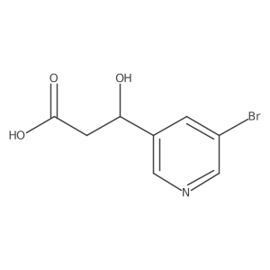 (3S)-3-(5-bromopyridin-3-yl)-3-hydroxypropanoic acid结构式