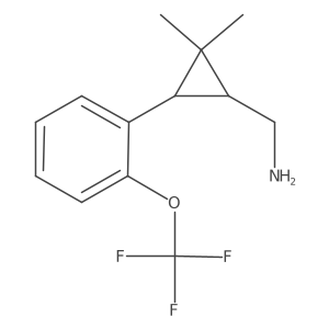rac-[(1R,3R)-2,2-dimethyl-3-[2-(trifluoromethoxy)phenyl]cyclopropyl]methanamine结构式