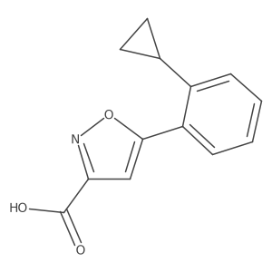 5-(2-Cyclopropylphenyl)-1,2-oxazole-3-carboxylic acid结构式