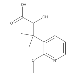 2-Hydroxy-3-(2-methoxypyridin-3-yl)-3-methylbutanoic acid Structure