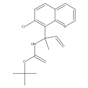 tert-butyl N-[2-(7-chloroquinolin-8-yl)-1-oxopropan-2-yl]carbamate Structure