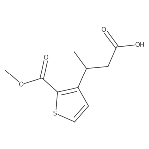 3-[2-(Methoxycarbonyl)thiophen-3-yl]butanoic acid结构式