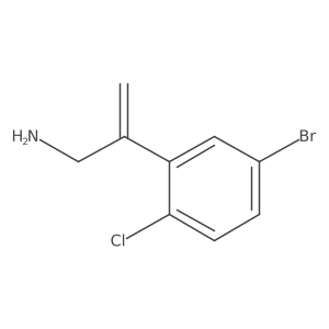 2-(5-Bromo-2-chlorophenyl)prop-2-en-1-amine结构式