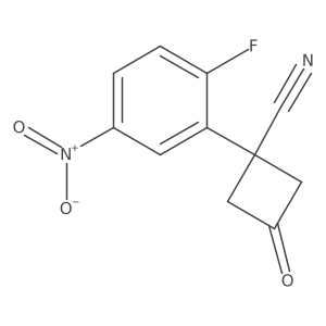 1-(2-Fluoro-5-nitrophenyl)-3-oxocyclobutane-1-carbonitrile Structure
