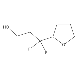 3,3-Difluoro-3-(oxolan-2-yl)propan-1-ol结构式