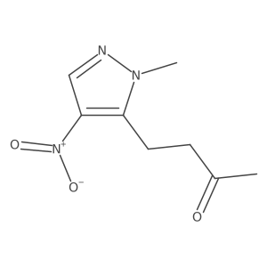 4-(1-methyl-4-nitro-1H-pyrazol-5-yl)butan-2-one结构式