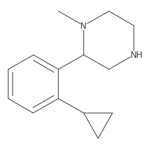 2-(2-Cyclopropylphenyl)-1-methylpiperazine Structure