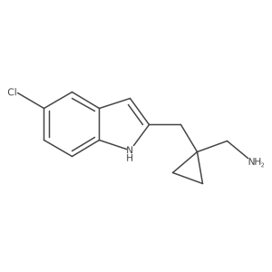 {1-[(5-chloro-1H-indol-2-yl)methyl]cyclopropyl}methanamine Structure