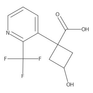 3-Hydroxy-1-[2-(trifluoromethyl)pyridin-3-yl]cyclobutane-1-carboxylic acid Structure