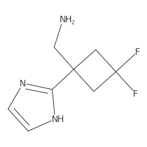 [3,3-difluoro-1-(1H-imidazol-2-yl)cyclobutyl]methanamine结构式