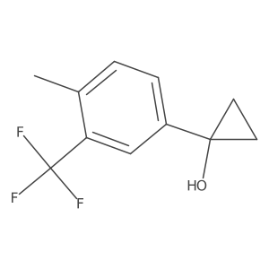 1-[4-Methyl-3-(trifluoromethyl)phenyl]cyclopropan-1-ol结构式