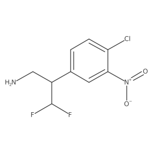 2-(4-Chloro-3-nitrophenyl)-3,3-difluoropropan-1-amine Structure