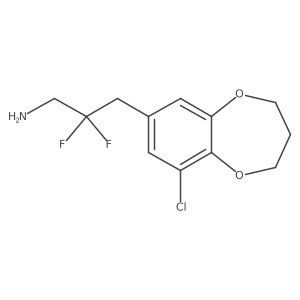 3-(9-chloro-3,4-dihydro-2H-1,5-benzodioxepin-7-yl)-2,2-difluoropropan-1-amine结构式