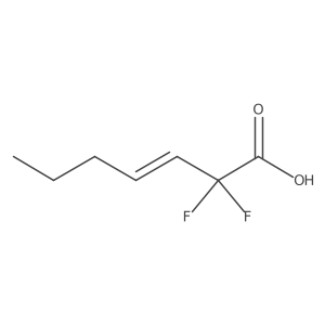 2,2-Difluorohept-3-enoic acid Structure