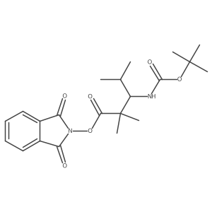 1,3-dioxo-2,3-dihydro-1H-isoindol-2-yl 3-{[(tert-butoxy)carbonyl]amino}-2,2,4-trimethylpentanoate结构式