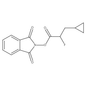 1,3-dioxo-2,3-dihydro-1H-isoindol-2-yl 3-cyclopropyl-2-fluoropropanoate结构式
