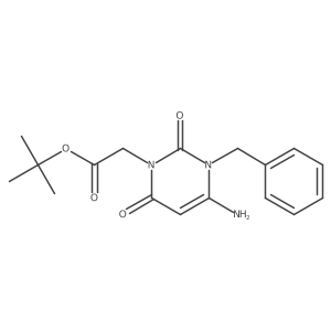 Tert-butyl 2-(4-amino-3-benzyl-2,6-dioxopyrimidin-1-yl)acetate结构式