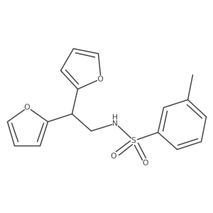 N-(2,2-di(furan-2-yl)ethyl)-3-methylbenzenesulfonamide Structure