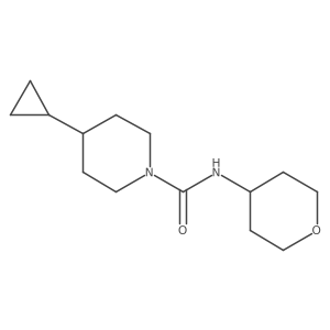 4-Cyclopropyl-N-(oxan-4-yl)piperidine-1-carboxamide结构式