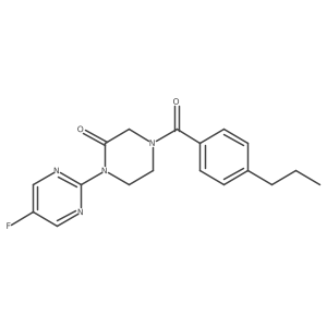 1-(5-Fluoropyrimidin-2-yl)-4-(4-propylbenzoyl)piperazin-2-one Structure