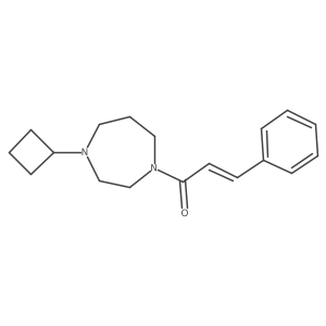 (E)-1-(4-cyclobutyl-1,4-diazepan-1-yl)-3-phenylprop-2-en-1-one Structure