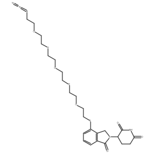 3-[4-[2-[2-[2-[2-[2-(2-Azidoethoxy)ethoxy]ethoxy]ethoxy]ethoxy]ethylsulfanyl]-1-oxo-isoindolin-2-yl]piperidine-2,6-dione Structure