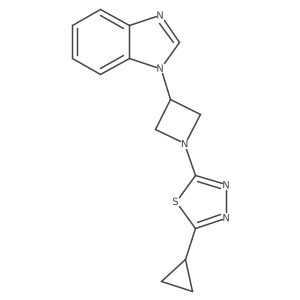 1-[1-(5-cyclopropyl-1,3,4-thiadiazol-2-yl)azetidin-3-yl]-1H-1,3-benzodiazole结构式