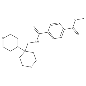 Methyl 4-({[4-(morpholin-4-yl)thian-4-yl]methyl}carbamoyl)benzoate Structure