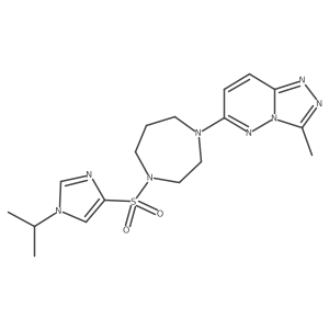 1-{3-methyl-[1,2,4]triazolo[4,3-b]pyridazin-6-yl}-4-{[1-(propan-2-yl)-1H-imidazol-4-yl]sulfonyl}-1,4-diazepane结构式