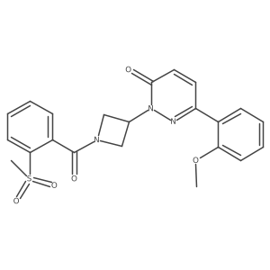 6-(2-Methoxyphenyl)-2-[1-(2-methylsulfonylbenzoyl)azetidin-3-yl]pyridazin-3-one结构式