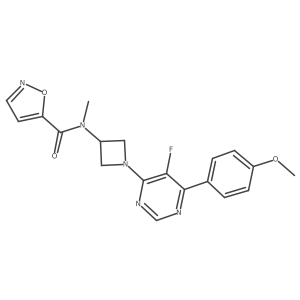 N-{1-[5-fluoro-6-(4-methoxyphenyl)pyrimidin-4-yl]azetidin-3-yl}-N-methyl-1,2-oxazole-5-carboxamide Structure