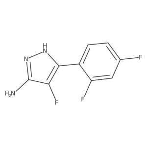 3-(2,4-difluorophenyl)-4-fluoro-1H-pyrazol-5-amine结构式