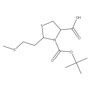 3-[(Tert-butoxy)carbonyl]-2-[2-(methylsulfanyl)ethyl]-1,3-thiazolidine-4-carboxylic acid结构式