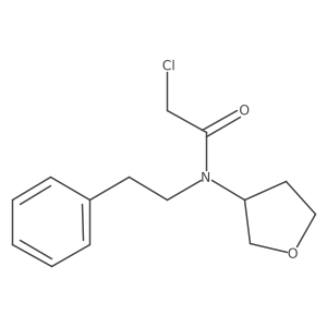 2-Chloro-N-(oxolan-3-yl)-N-(2-phenylethyl)acetamide结构式