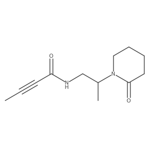 N-[2-(2-Oxopiperidin-1-yl)propyl]but-2-ynamide结构式
