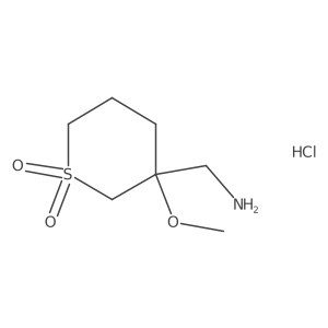 (3-Methoxy-1,1-dioxothian-3-yl)methanamine;hydrochloride Structure